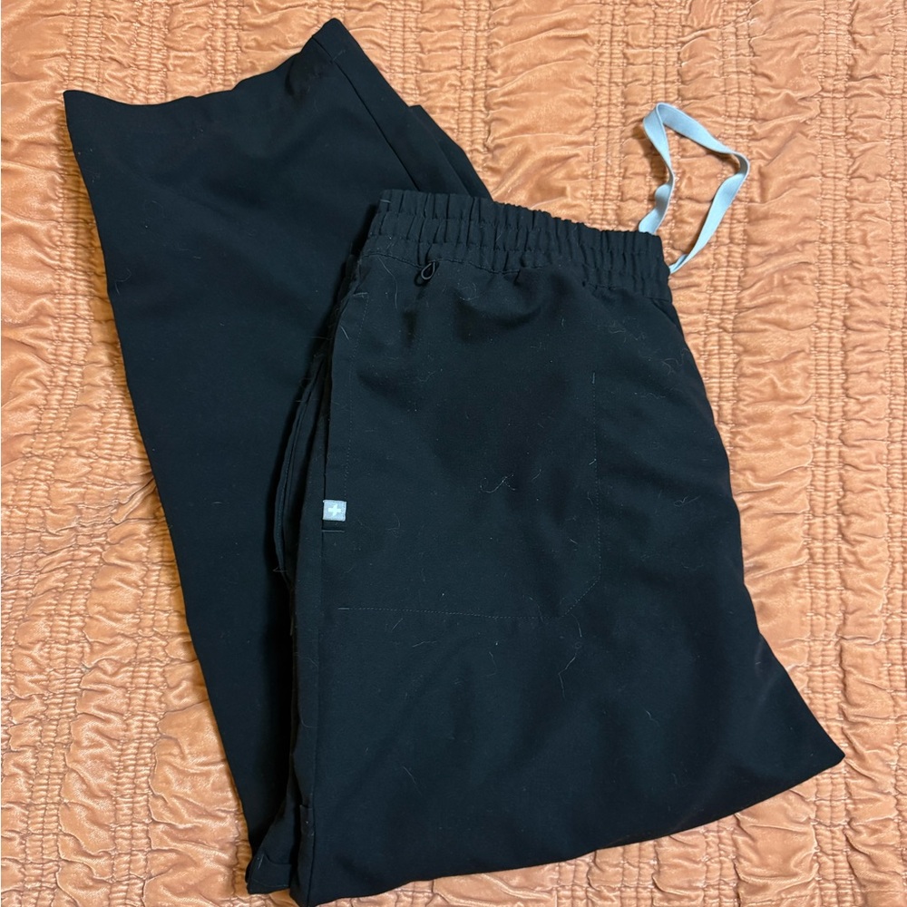 Figs Women’s Black High Waisted Sheridan - Relaxed Barrel Scrub Pant - 2XL